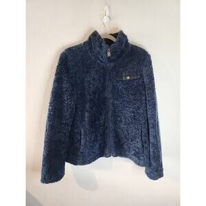 Pendleton Fuzzy Full Zip Sherpa Fleece Teddy Bear Jacket Blue Women’s M